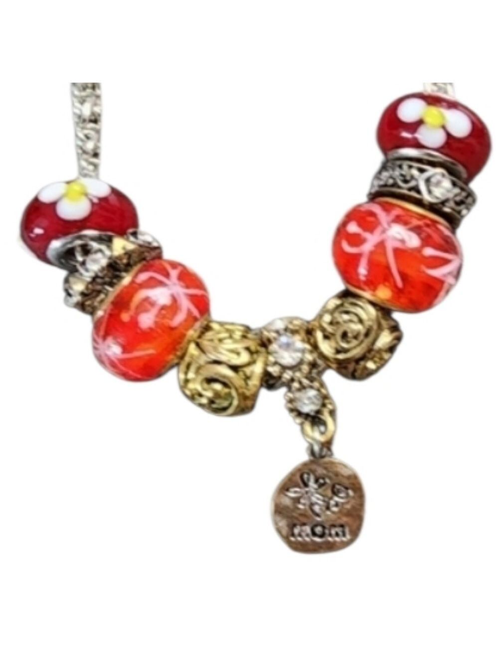 Red and Gold Charm Bracelet - Picture 2 of 4